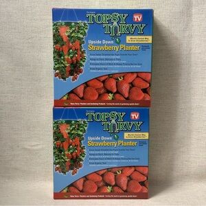 Set of 2 The Topsy Turvy Upside Down Hanging Strawberry Planter Veggies & Herbs